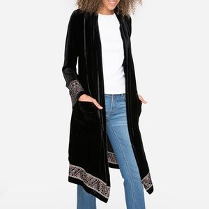 Love Johnny Was Nina Velvet Duster with Embroidery